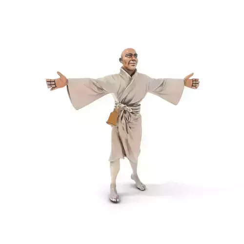 Monk Bronze Sculpture model pack