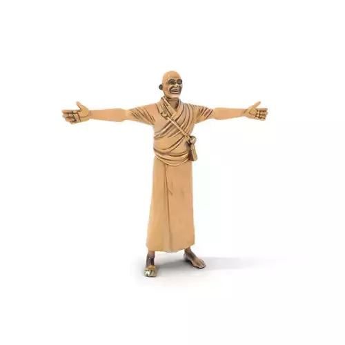 Bronze Monk Statue model pack