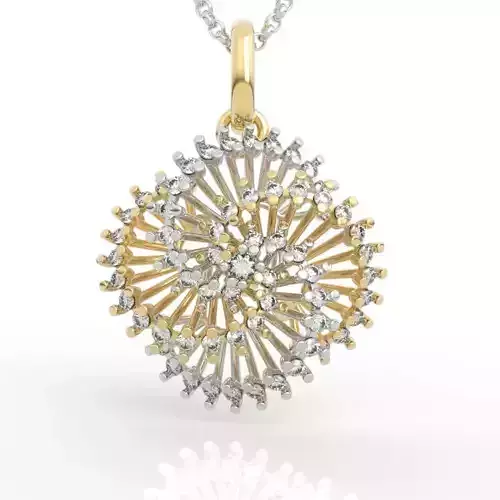 Brilliant Diamond Firework Pendant