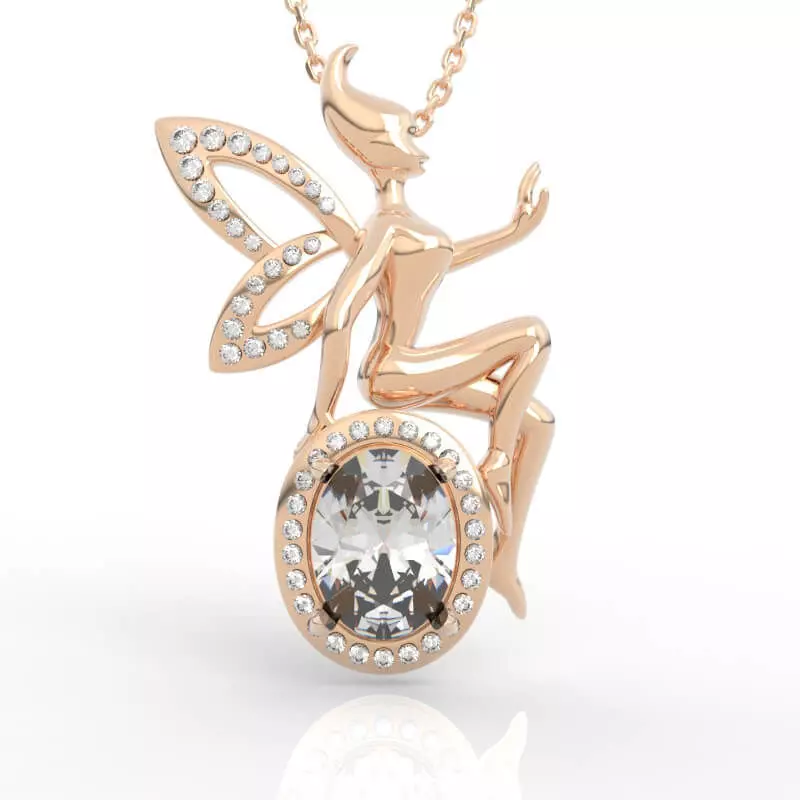 Magical Fairy Pendant Necklace 3D print model
