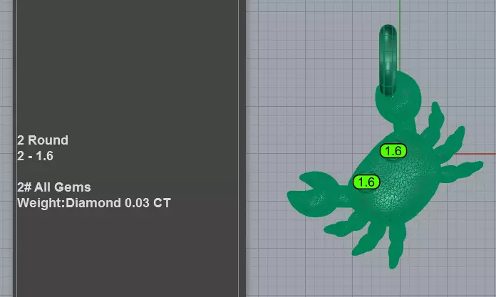 Stunning Crab Pendant Necklace 3D print model_2