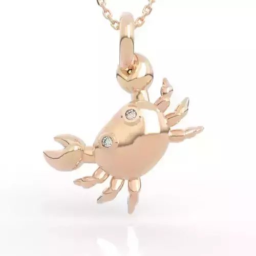 Stunning Crab Pendant Necklace 3D print model Stunning Crab Pendant Necklace 3D print model