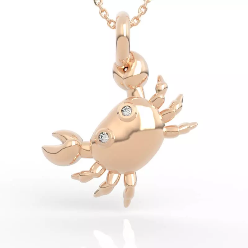 Stunning Crab Pendant Necklace 3D print model_0