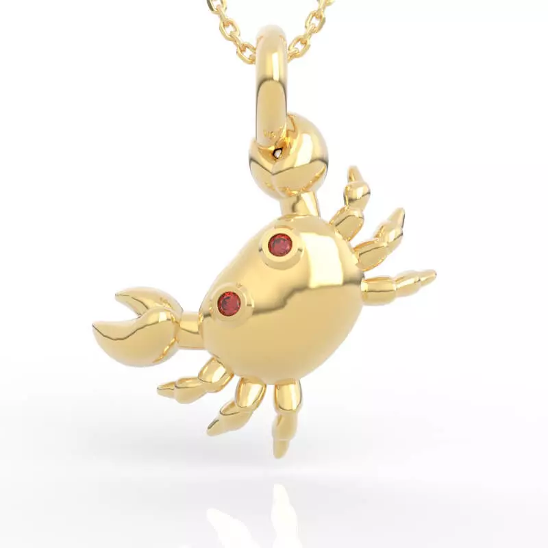 Stunning Crab Pendant Necklace 3D print model_1