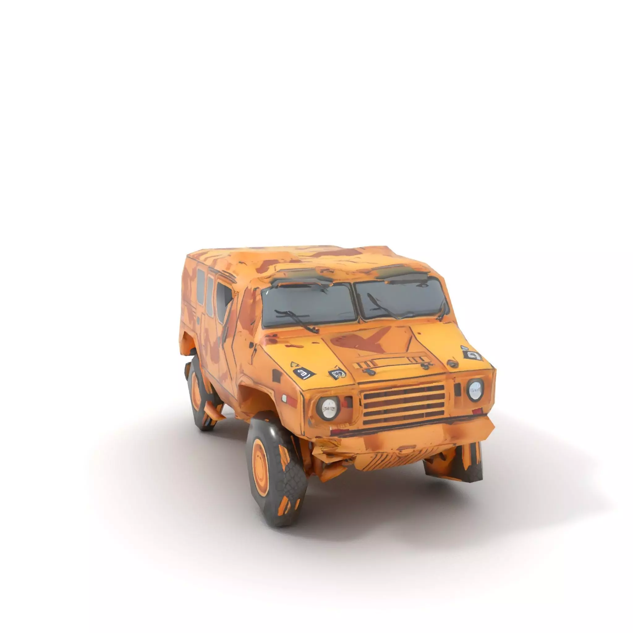 Desert Camouflage Armored Vehicle model pack Low-poly 3D model_20