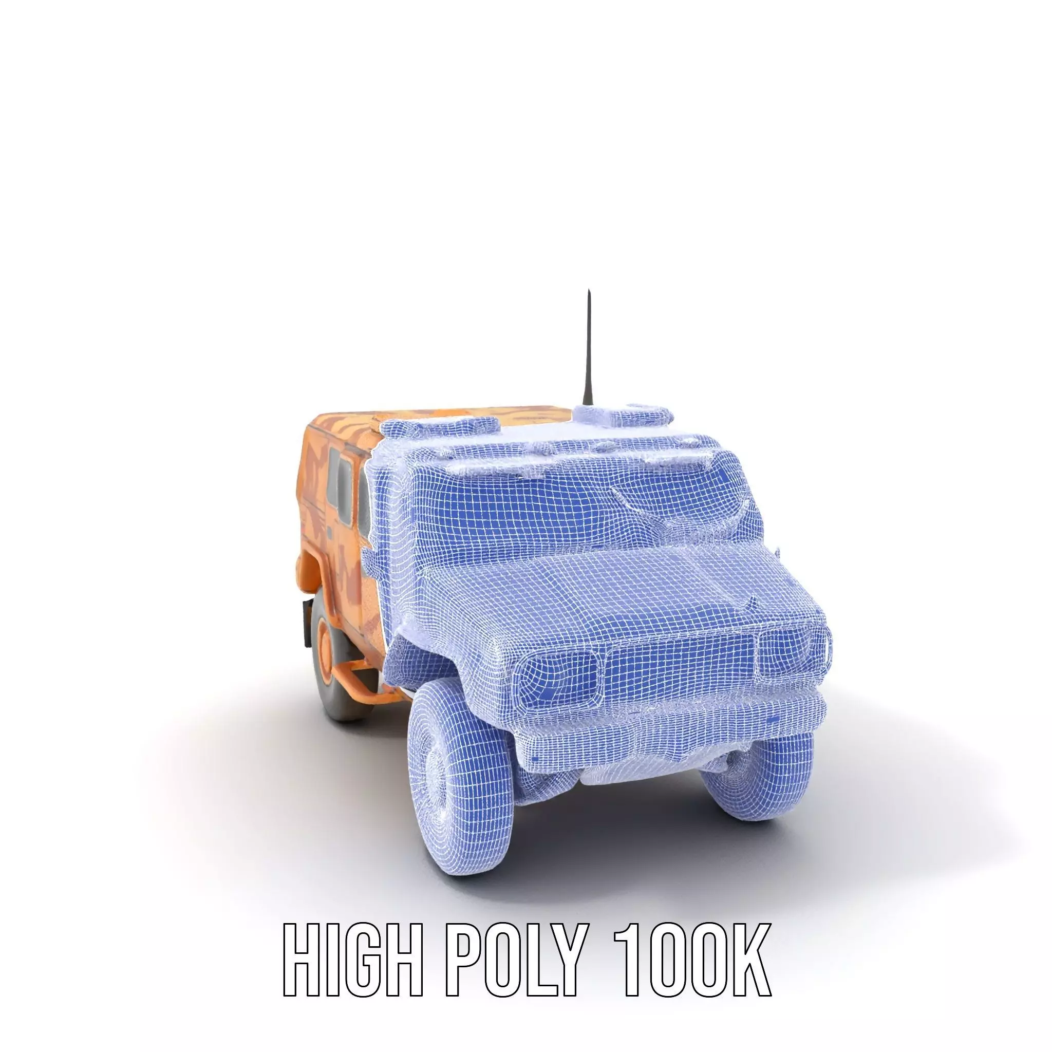 Desert Camouflage Armored Vehicle model pack Low-poly 3D model_5