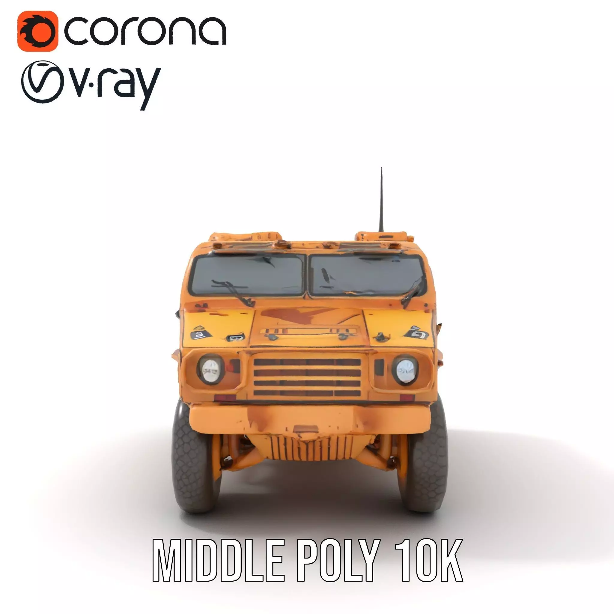 Desert Camouflage Armored Vehicle model pack Low-poly 3D model_22