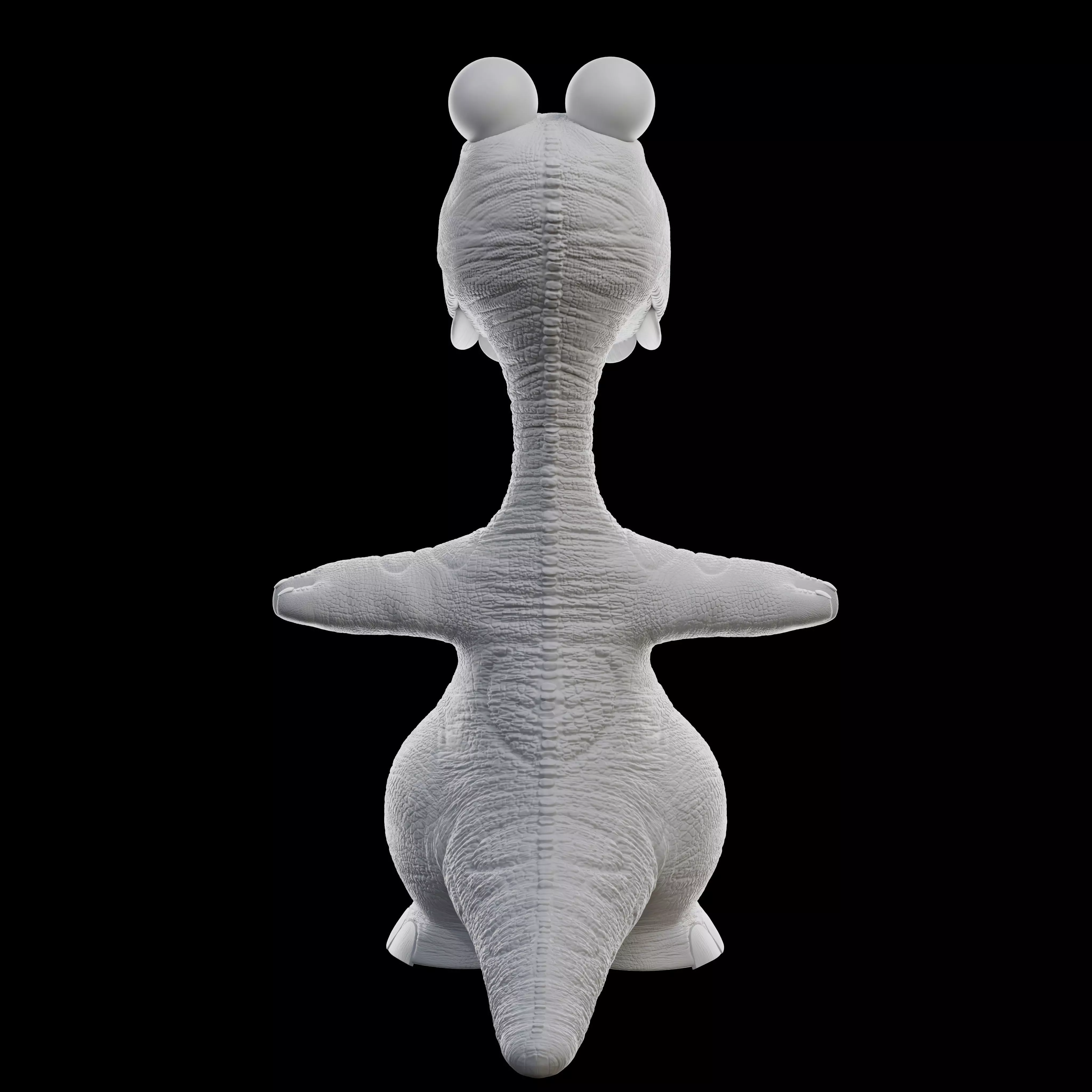 Cute cartoon dinosaur 3D model_7