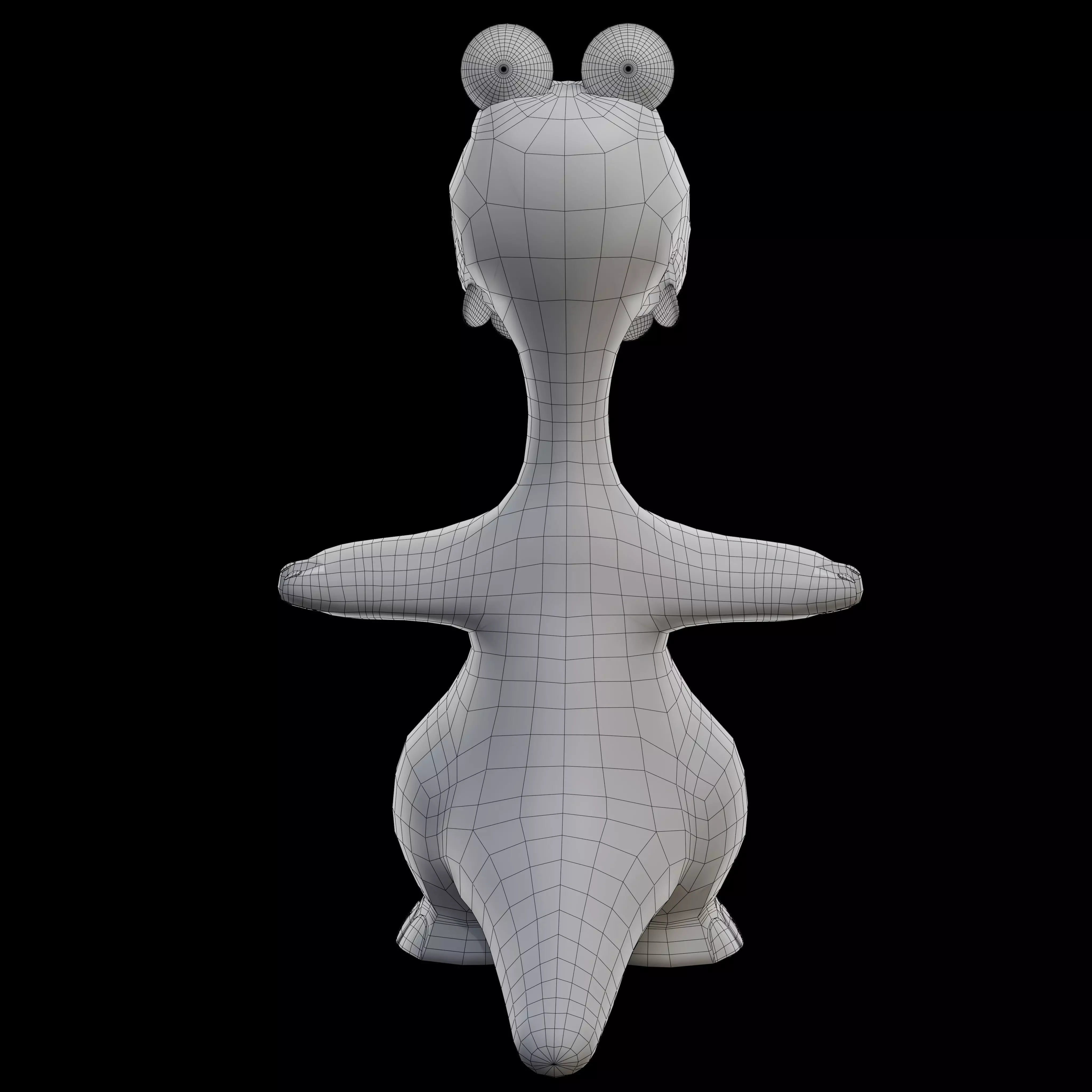 Cute cartoon dinosaur 3D model_14