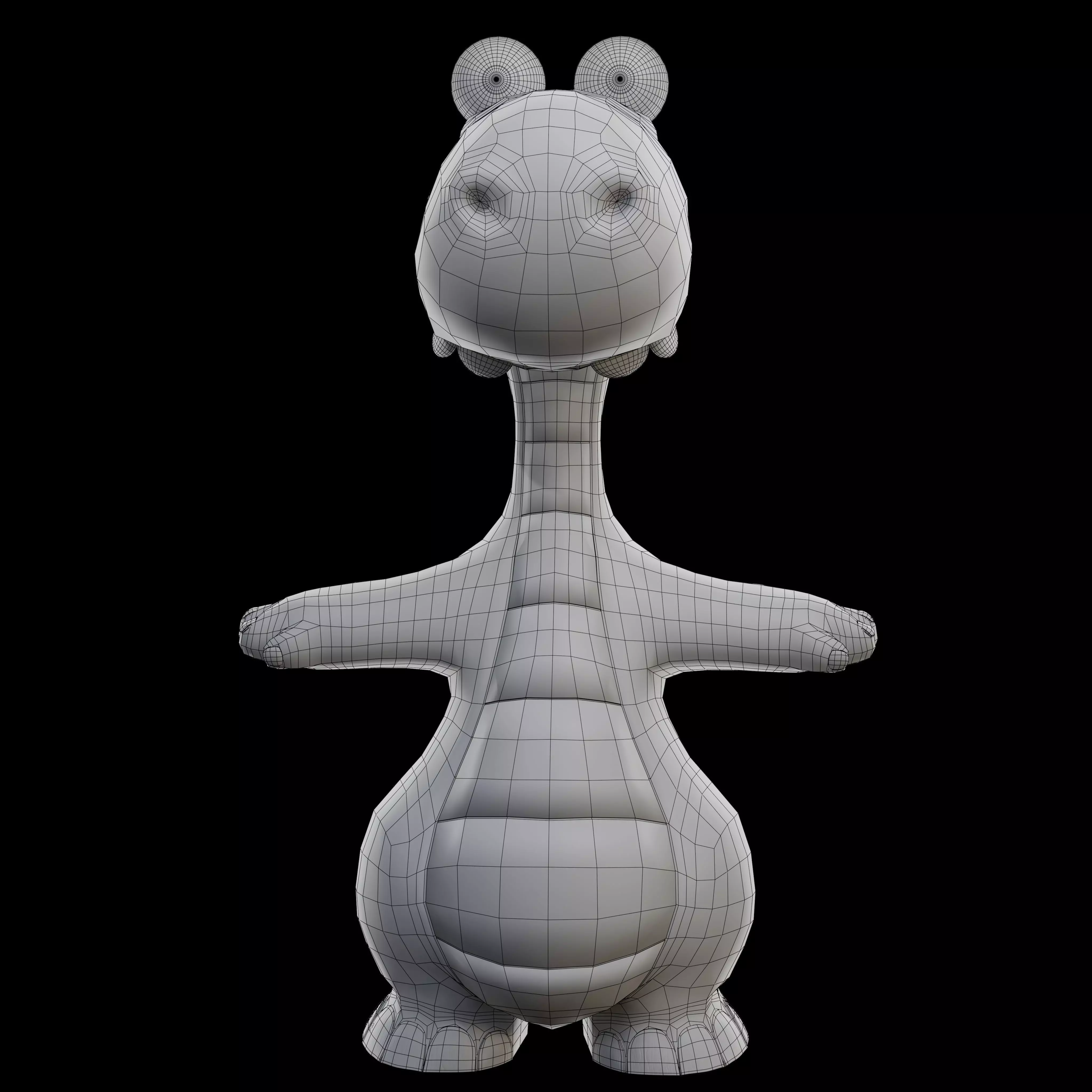 Cute cartoon dinosaur 3D model_13