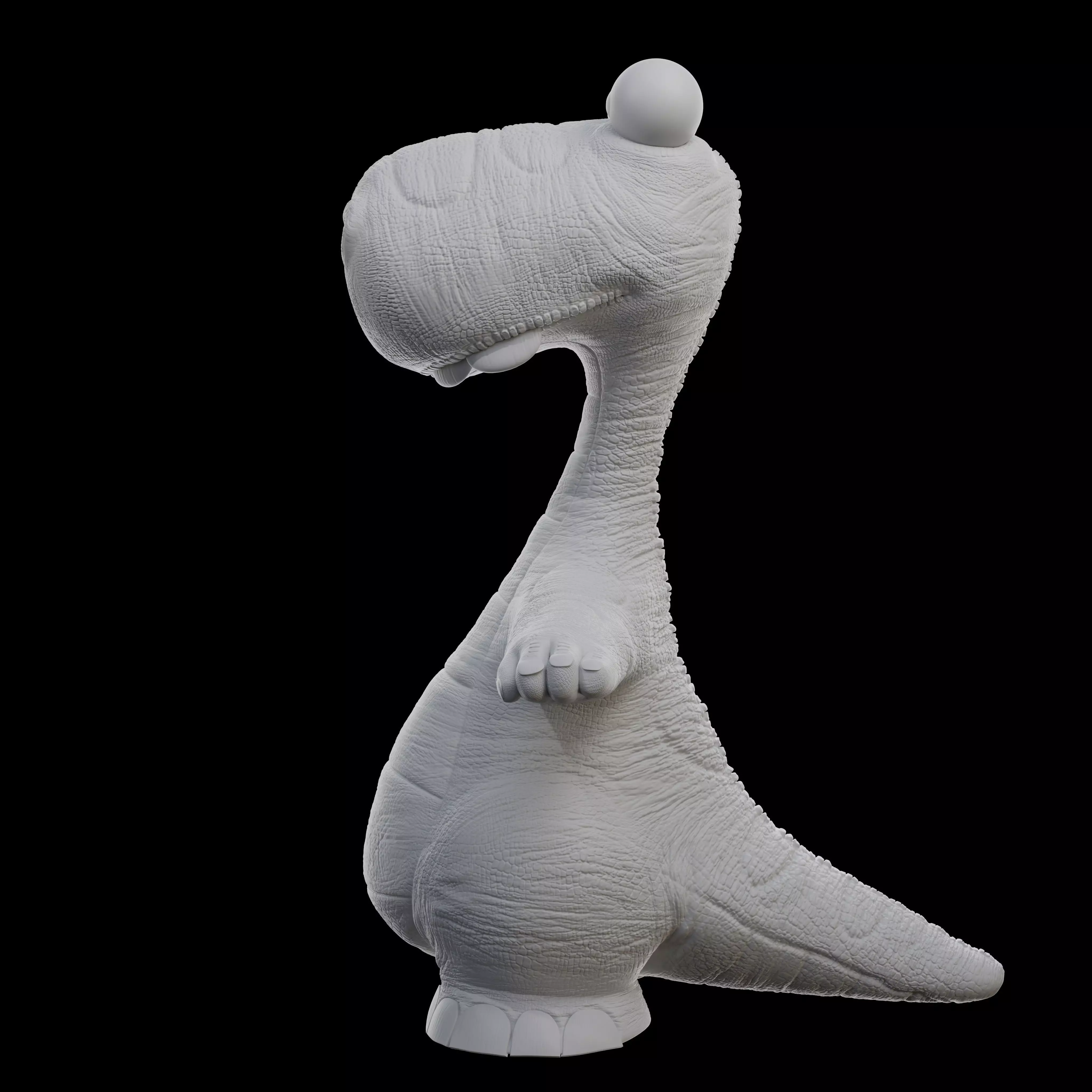 Cute cartoon dinosaur 3D model_9