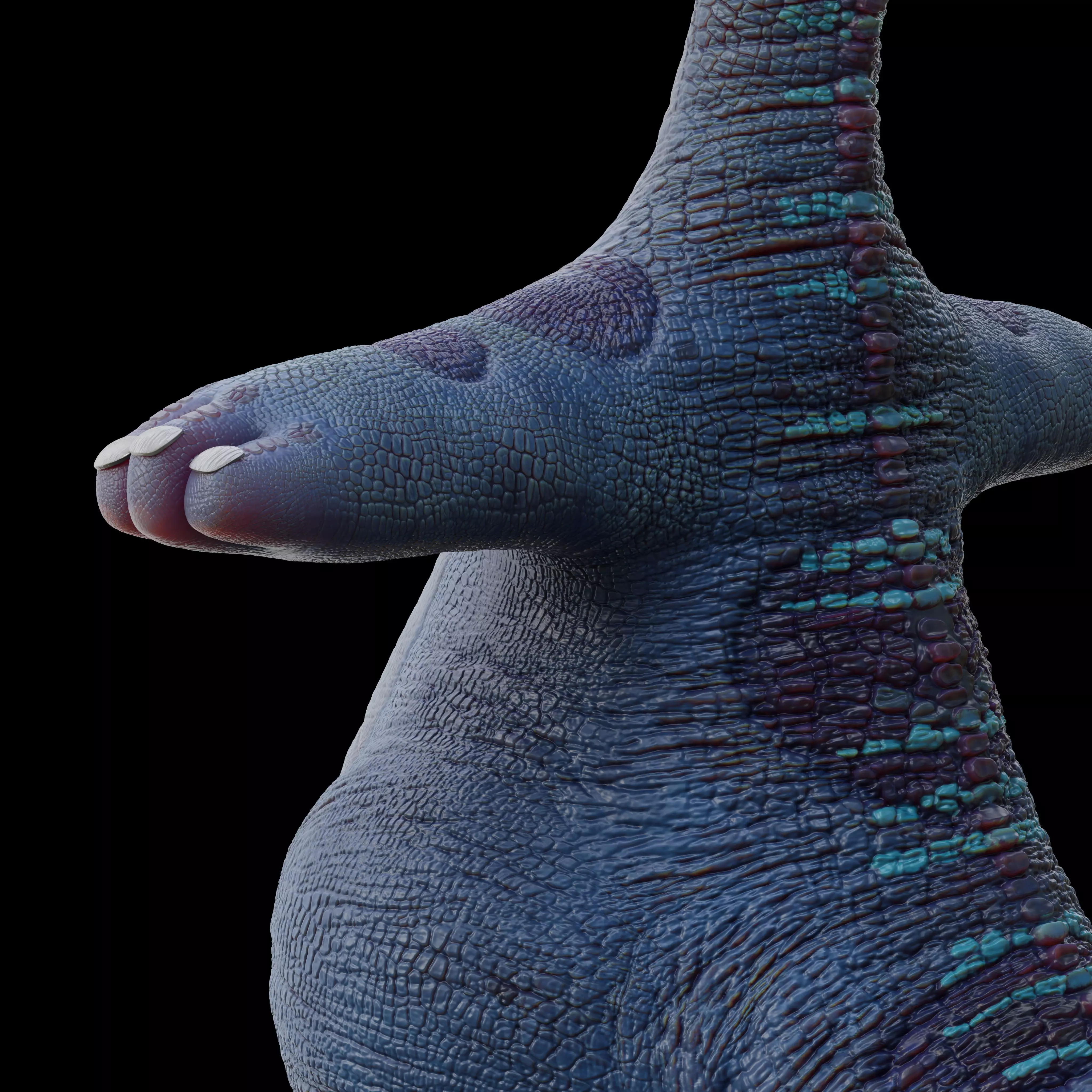 Cute cartoon dinosaur 3D model_6