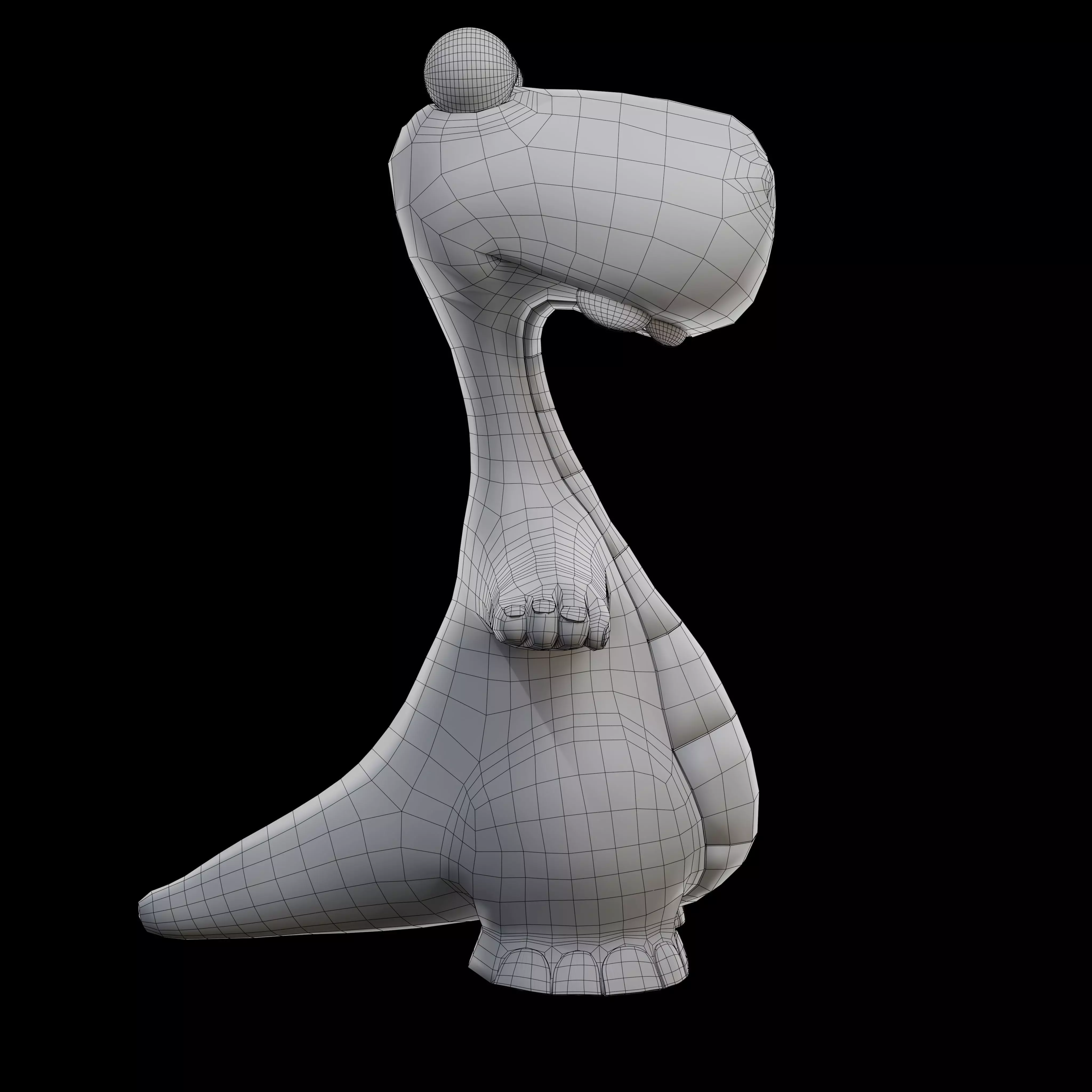 Cute cartoon dinosaur 3D model_15