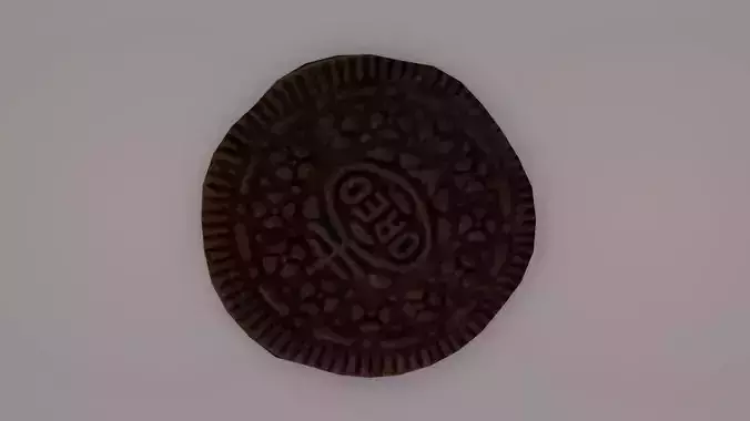 Oreo cookie Low-poly 3D model