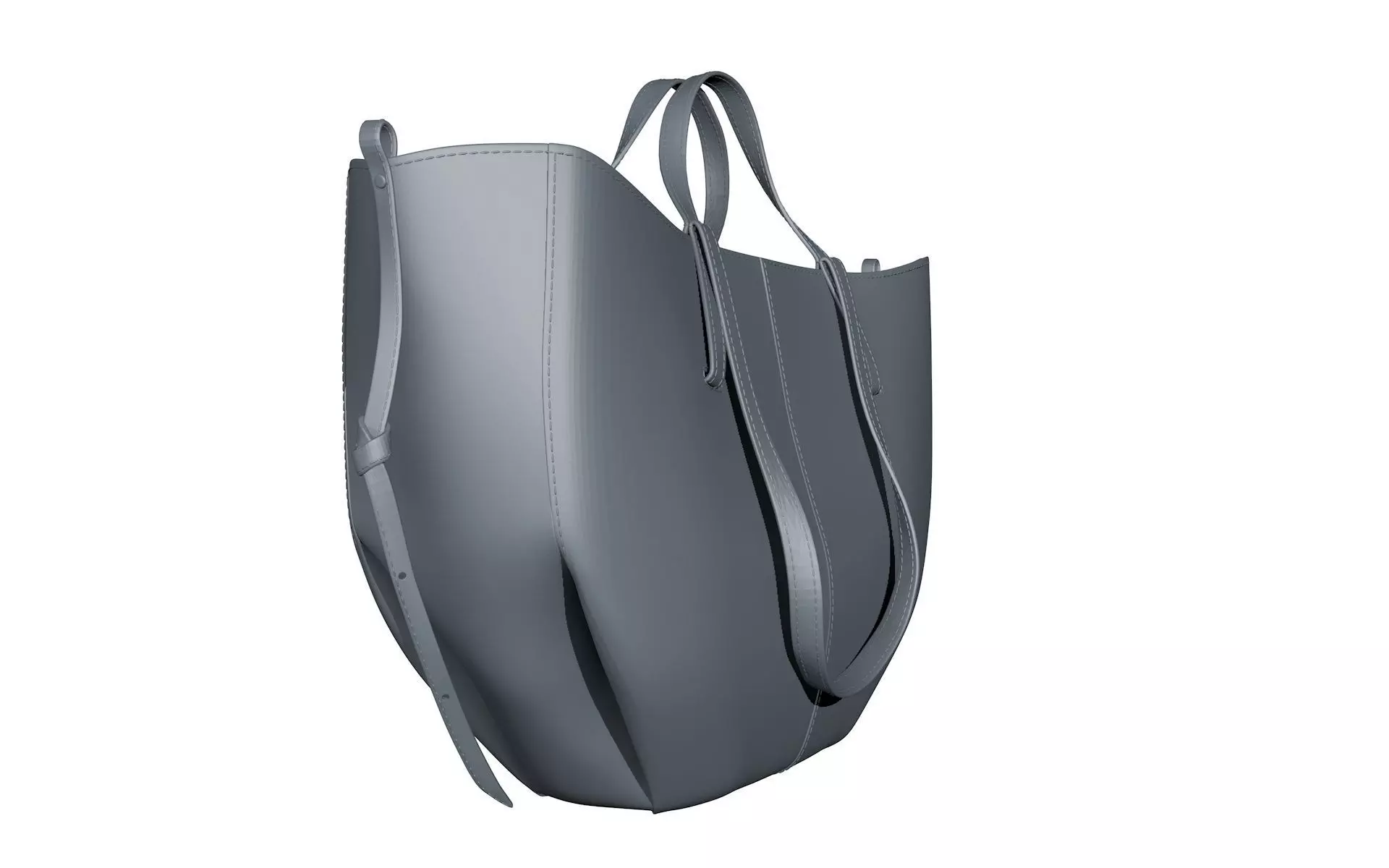 Handbag Camel tote with stitches  3D print model_9