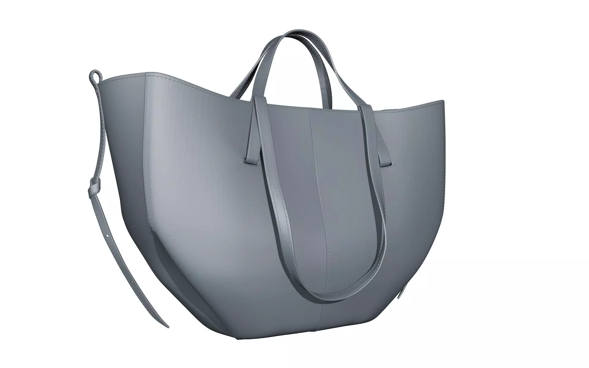 Handbag Camel tote with stitches  3D print model_8