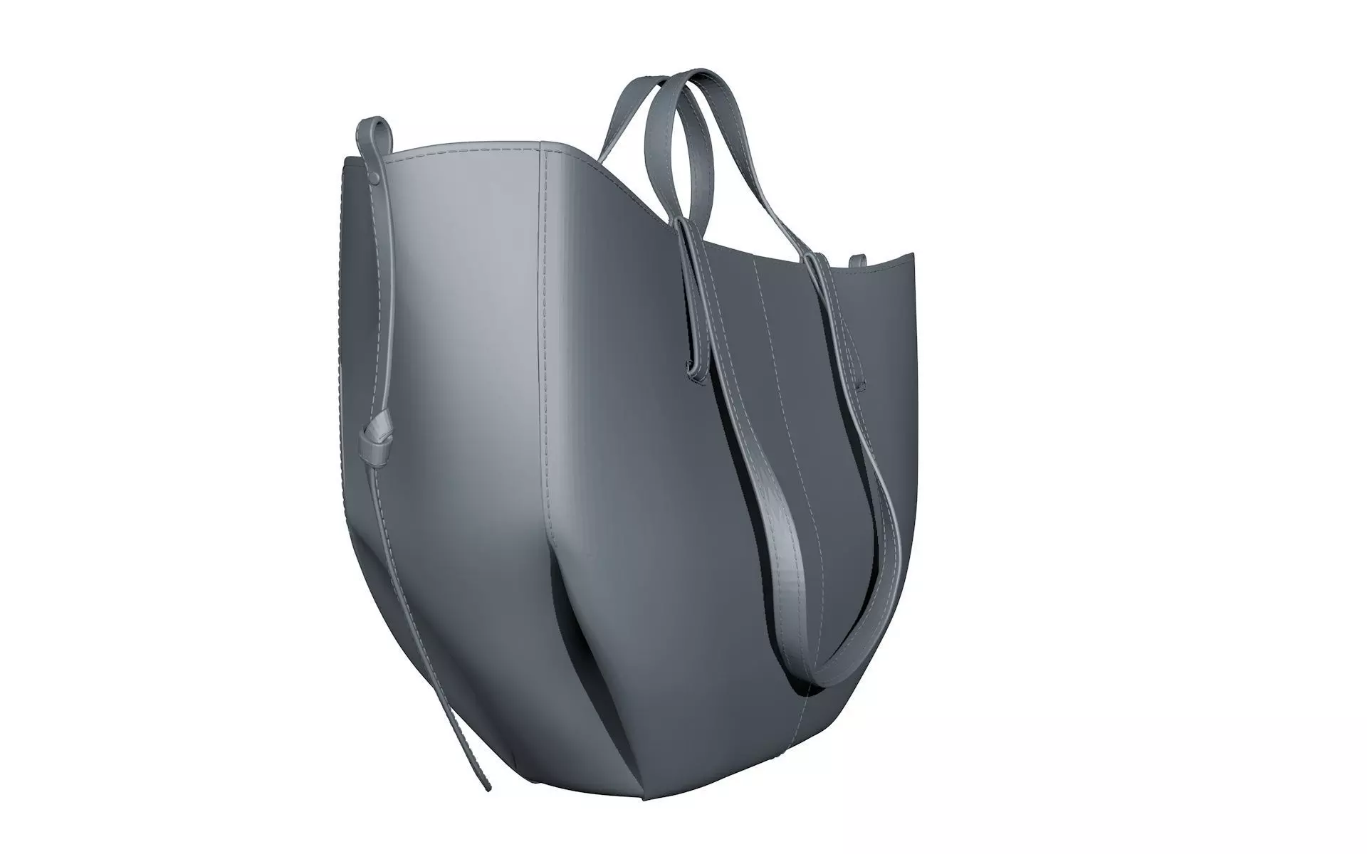 Handbag Camel tote with stitches  3D print model_15