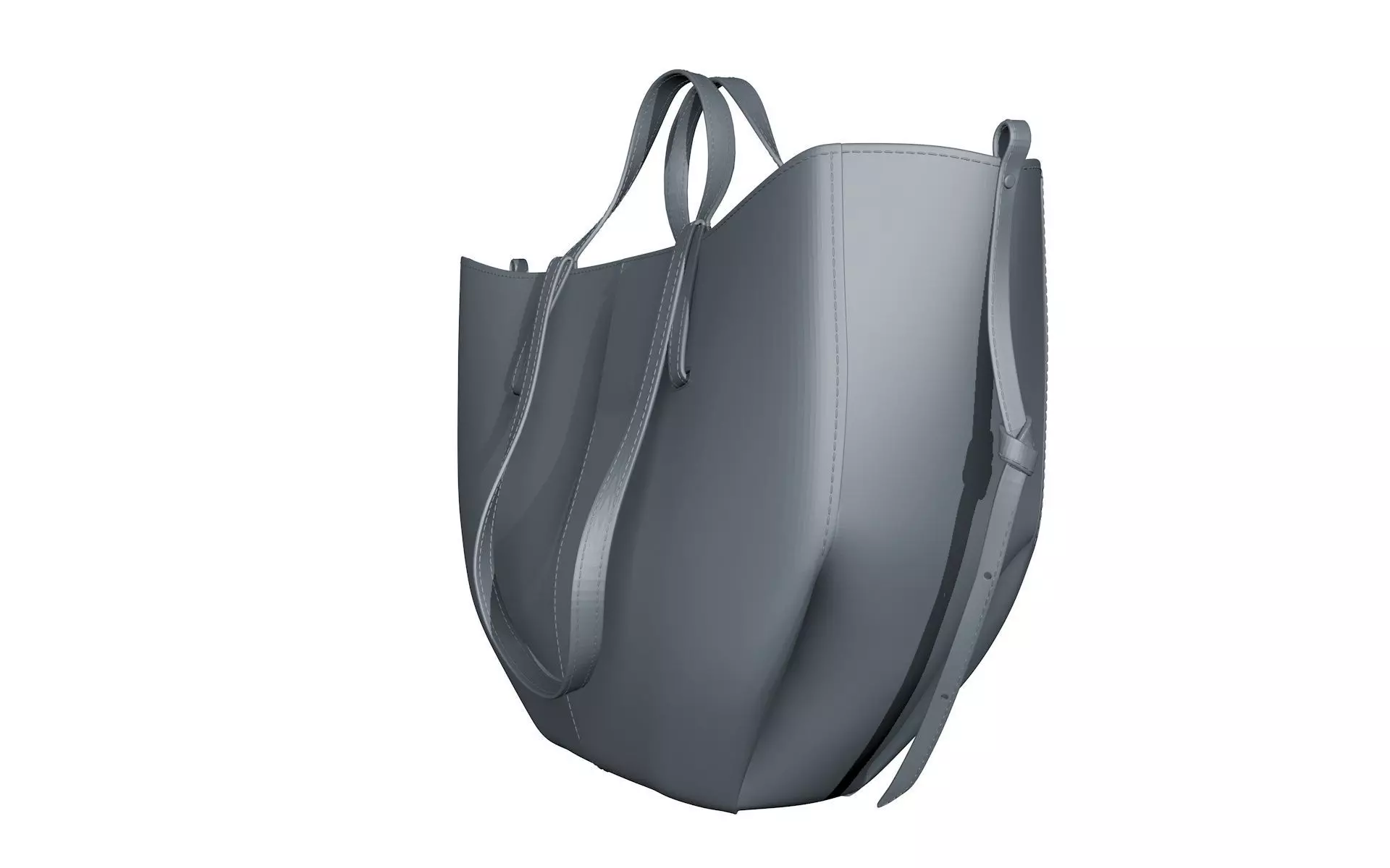 Handbag Camel tote with stitches  3D print model_2