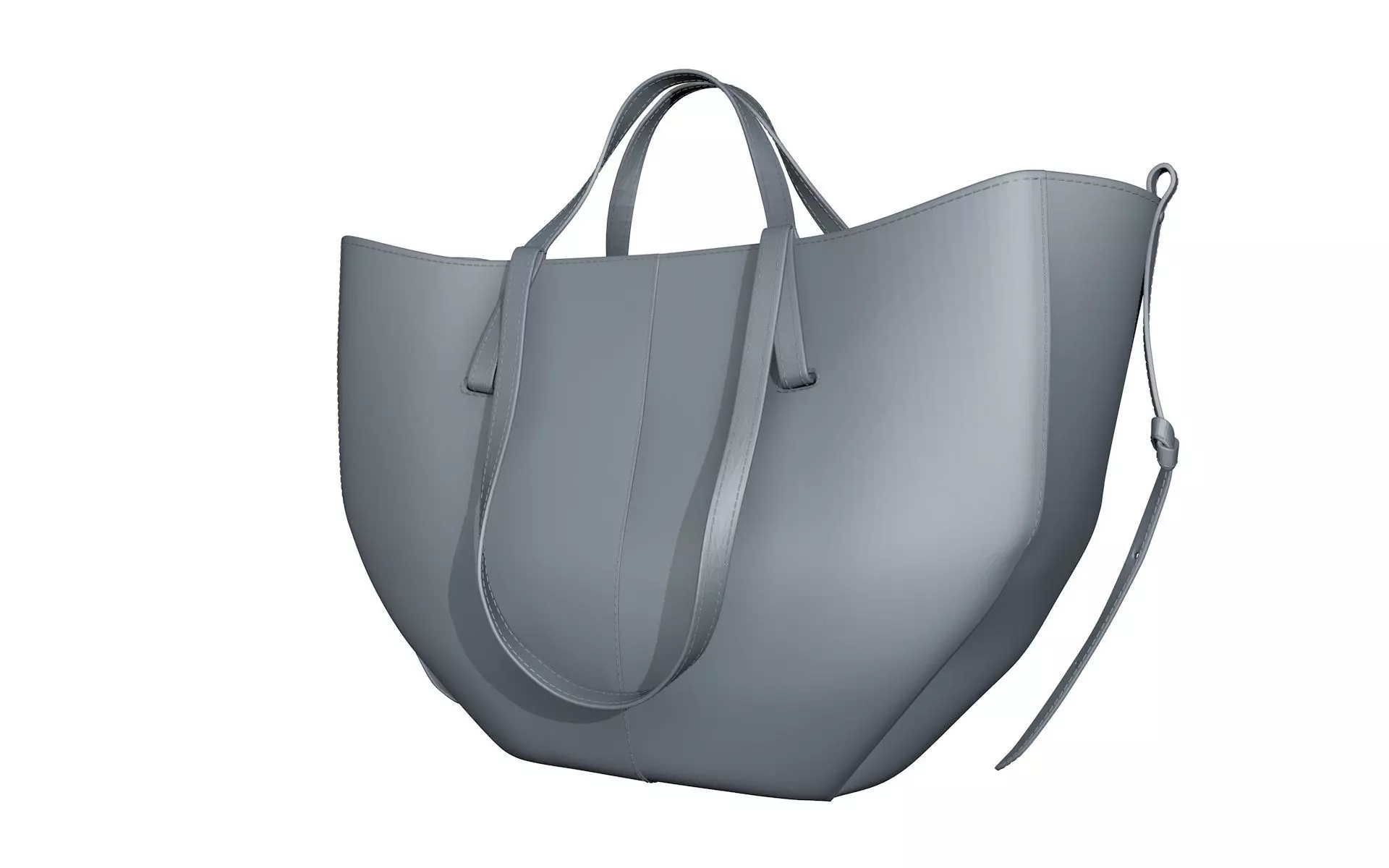 Handbag Camel tote with stitches  3D print model_12