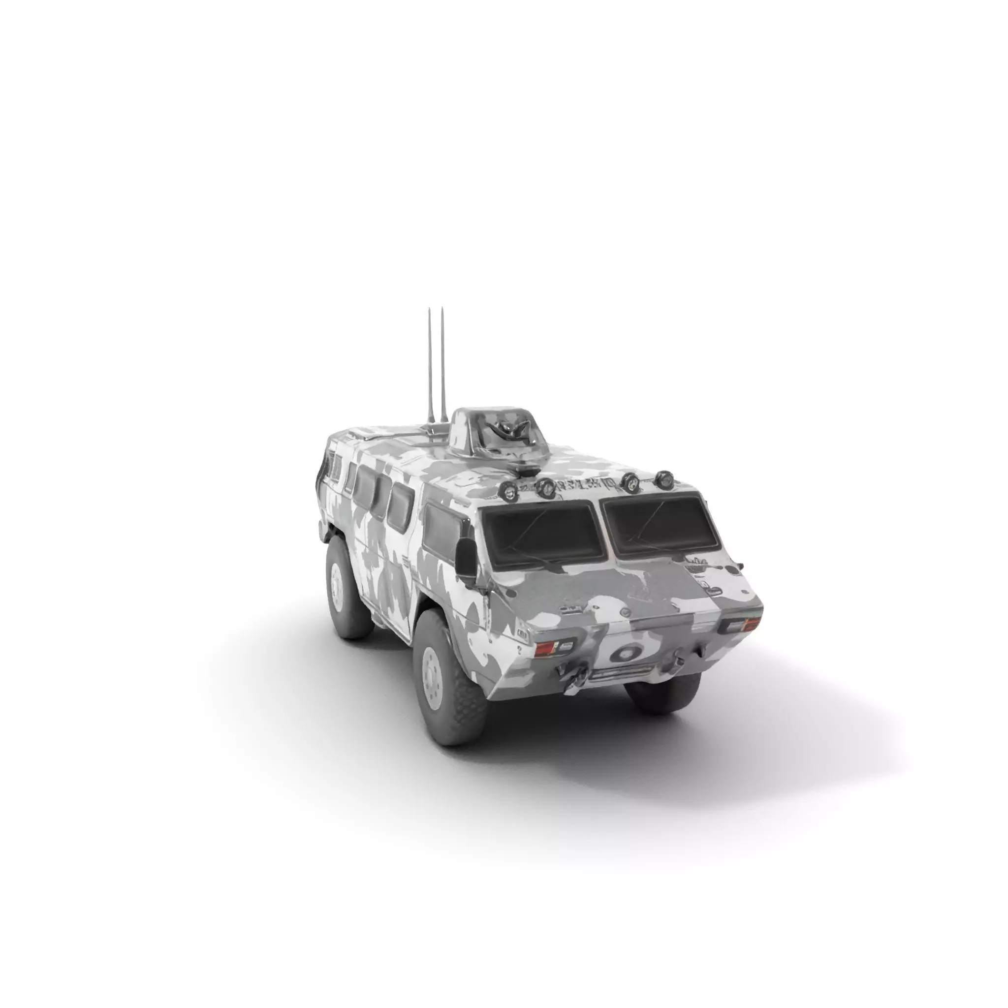 Camouflage Armored Vehicle model pack Low-poly 3D model_0