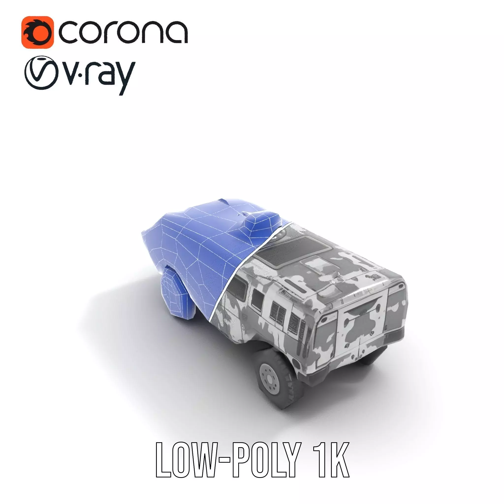 Camouflage Armored Vehicle model pack Low-poly 3D model_31