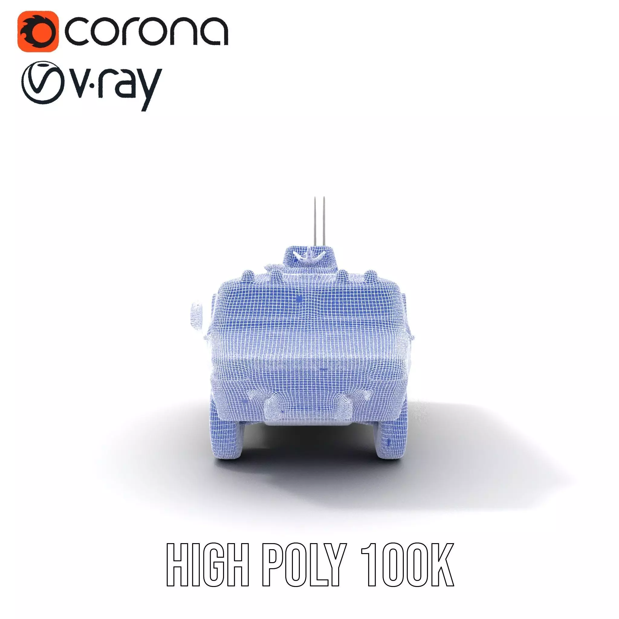 Camouflage Armored Vehicle model pack Low-poly 3D model_12