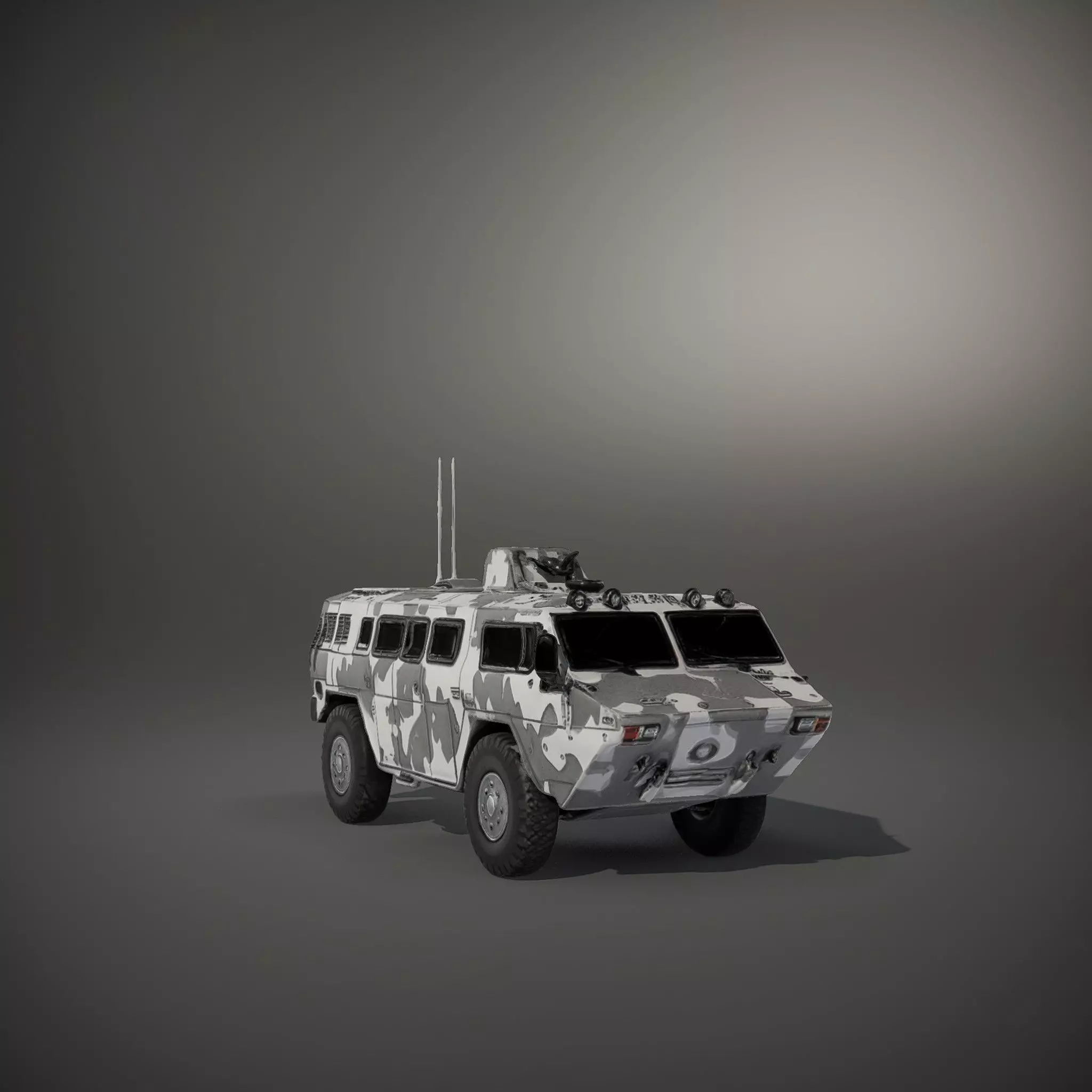 Camouflage Armored Vehicle model pack Low-poly 3D model_34