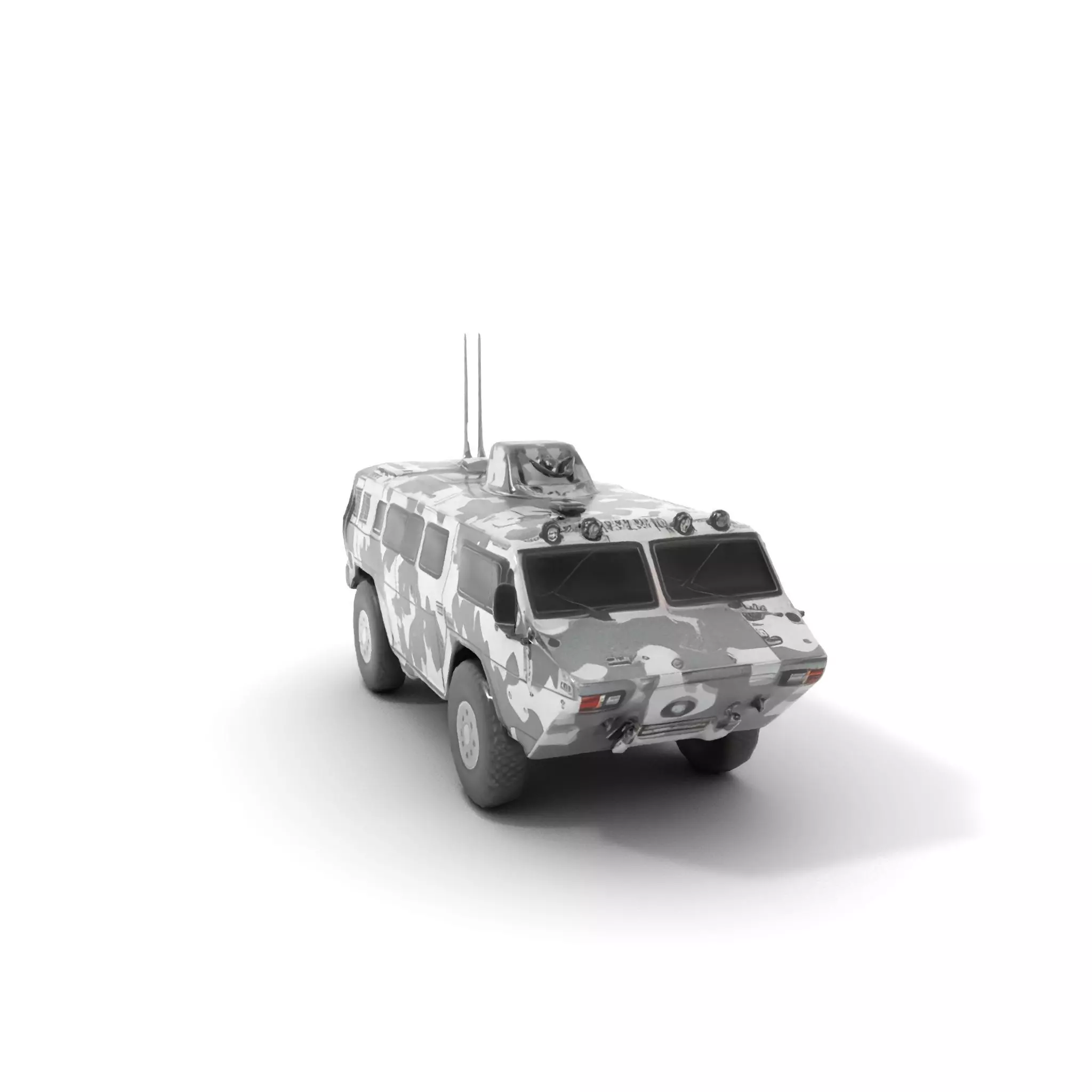 Camouflage Armored Vehicle model pack Low-poly 3D model_7