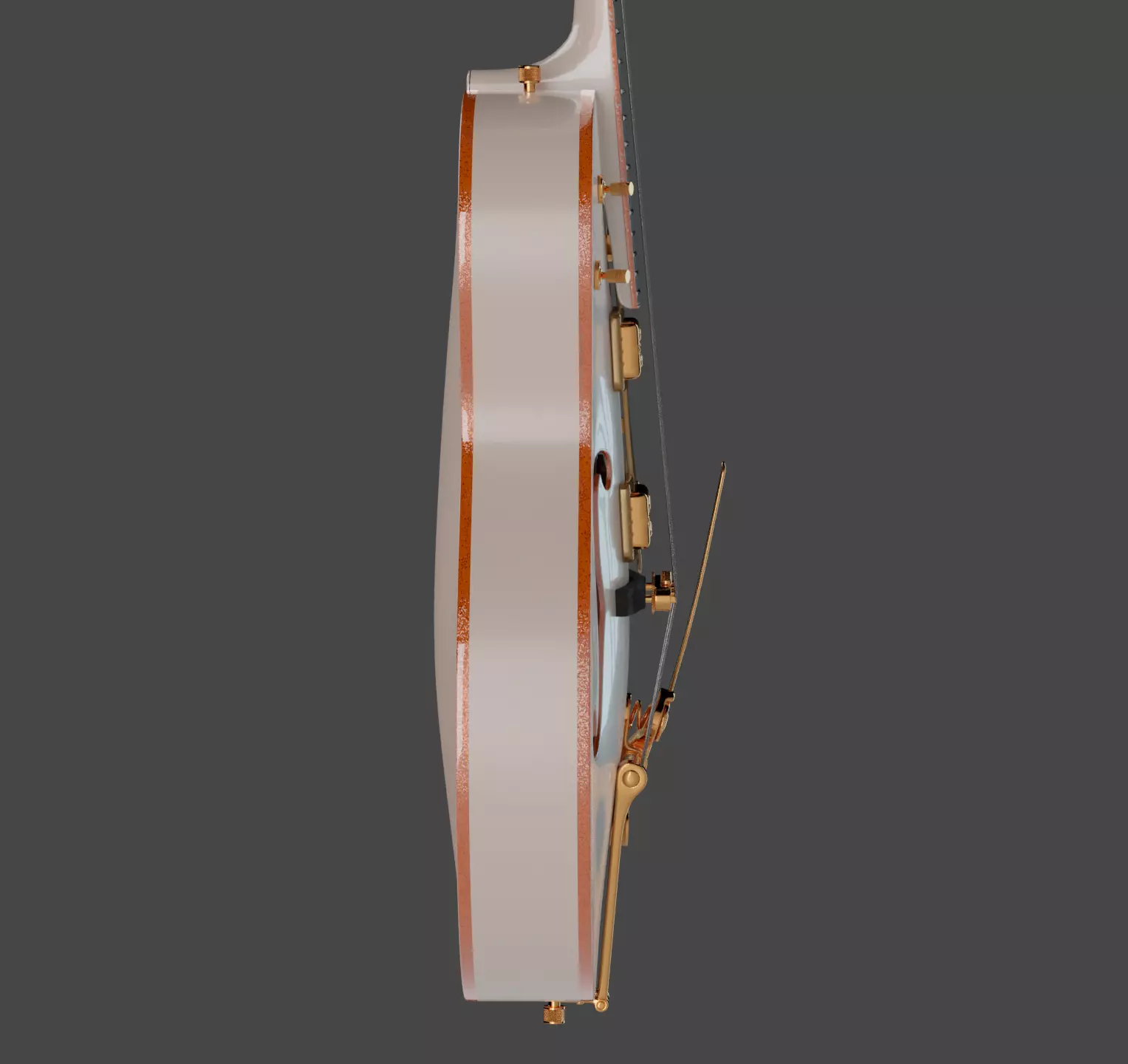 Gretsch White Falcon AR ready Low-poly 3D model_7