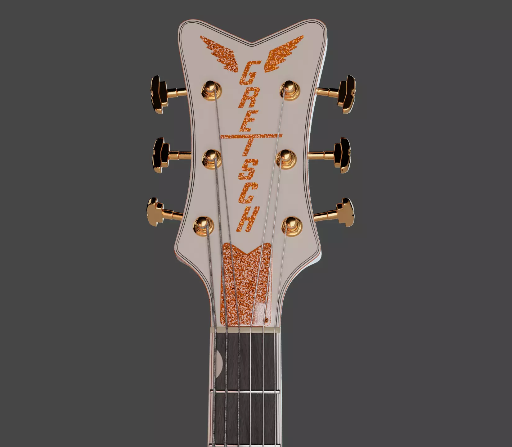 Gretsch White Falcon AR ready Low-poly 3D model_4