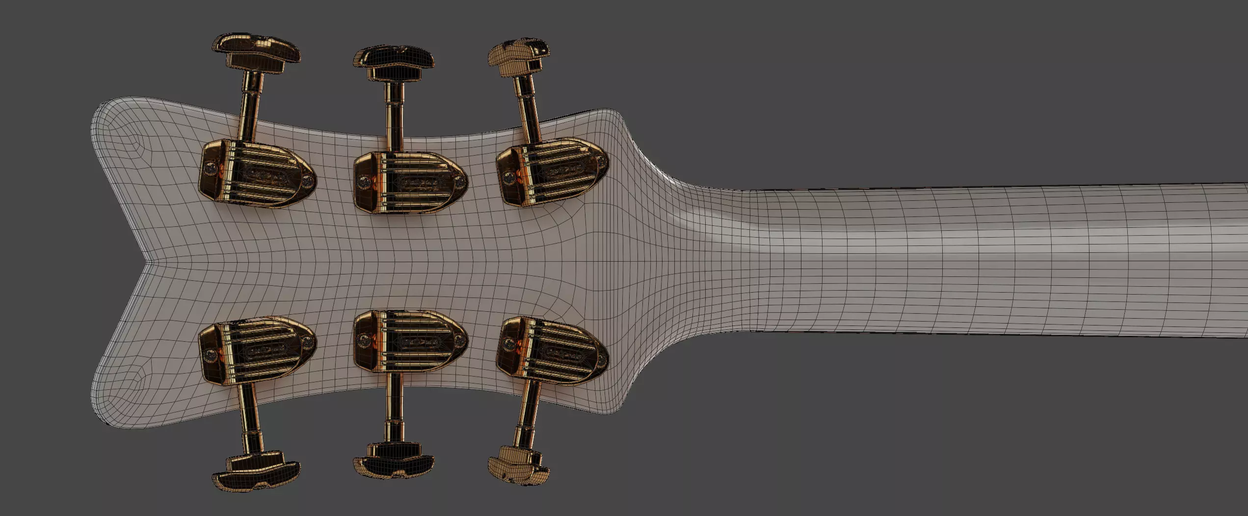 Gretsch White Falcon AR ready Low-poly 3D model_13