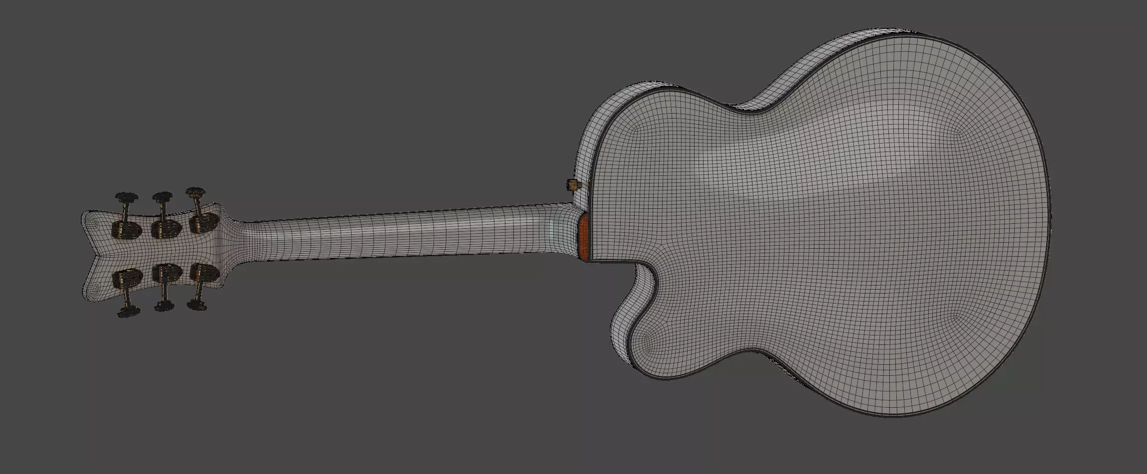 Gretsch White Falcon AR ready Low-poly 3D model_10