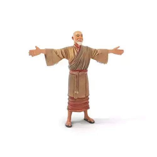 Wise Monk Character model pack Low-poly 3D model