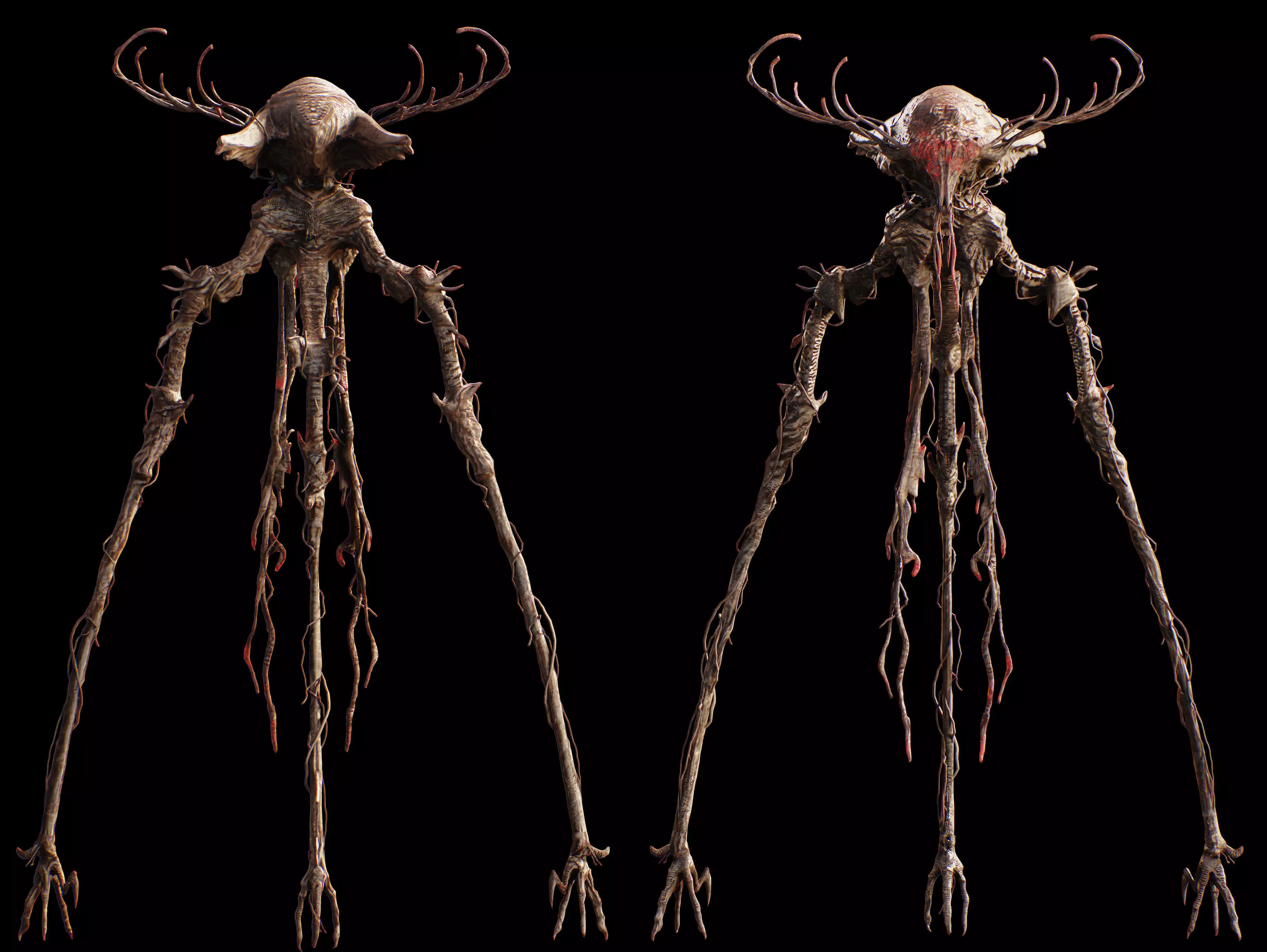 Alien Tripod Low-poly 3D model_9