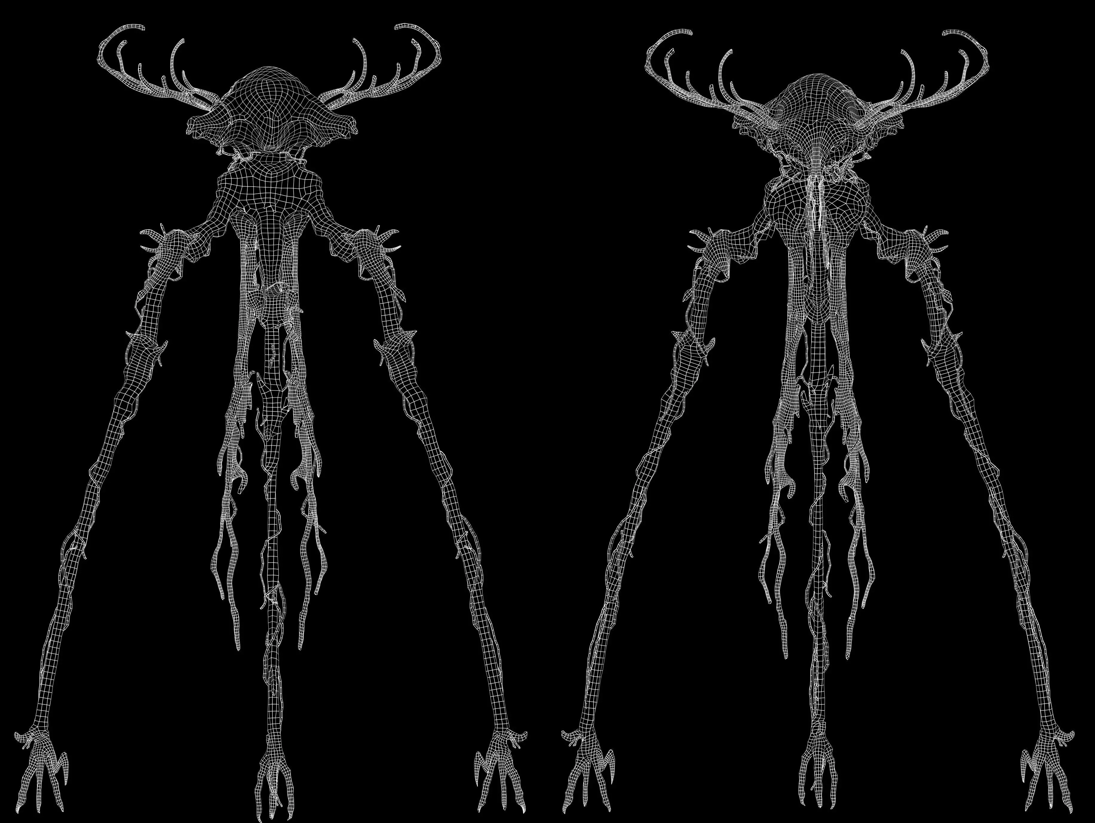 Alien Tripod Low-poly 3D model_10