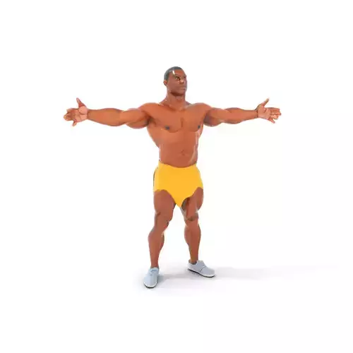 Athletic Male Bodybuilder model pack Low-poly 3D model