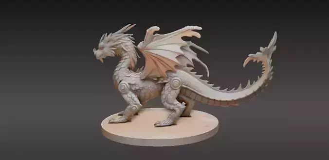Articulated Dragon Miniature 3D Print Model Fantasy Creature Low-poly 3D model Articulated Dragon Miniature 3D Print Model Fantasy Creature Low-poly 3D model