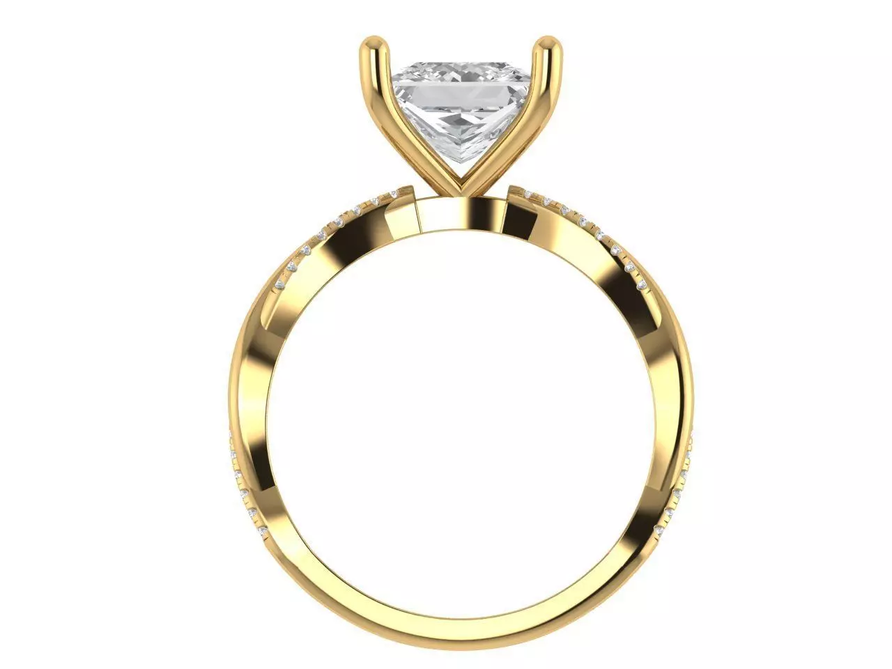 PRINCESS ENGAGEMENT RING 3D print model_5