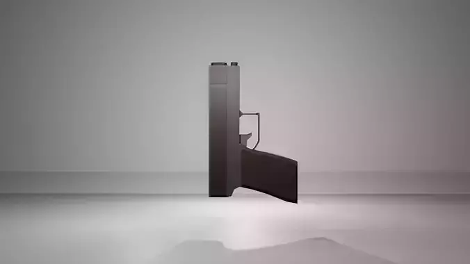 Low-poly stylized Pistol 