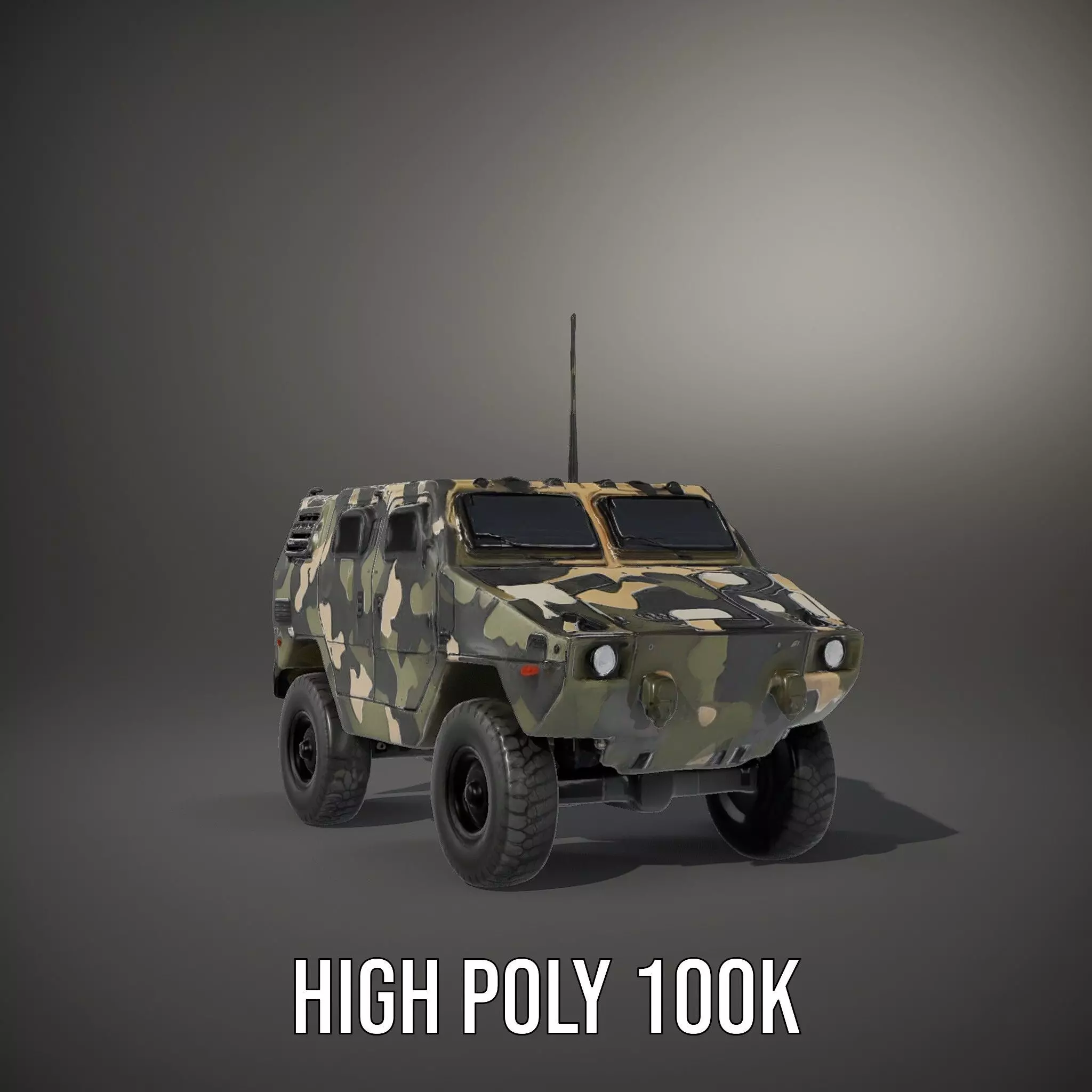 Camouflage Armored Vehicle model pack Low-poly 3D model_9