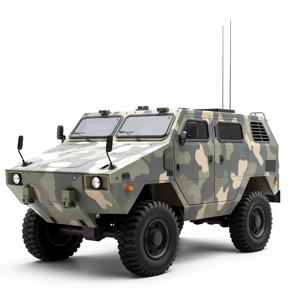 Camouflage Armored Vehicle model pack Low-poly 3D model_3
