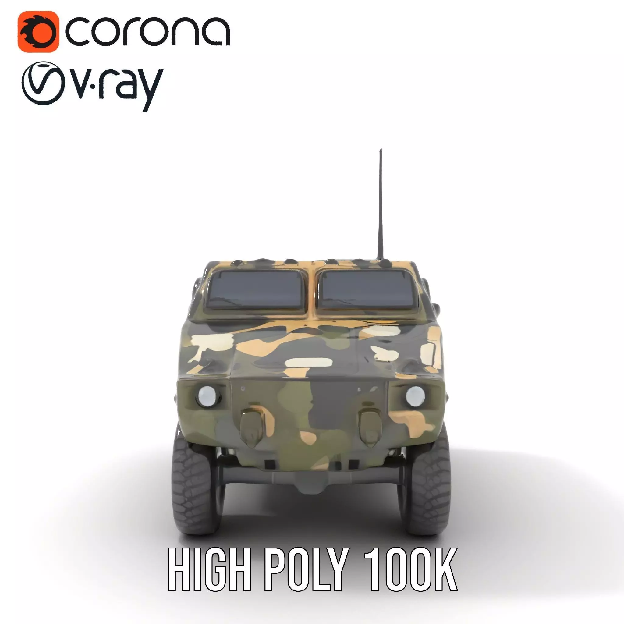 Camouflage Armored Vehicle model pack Low-poly 3D model_30