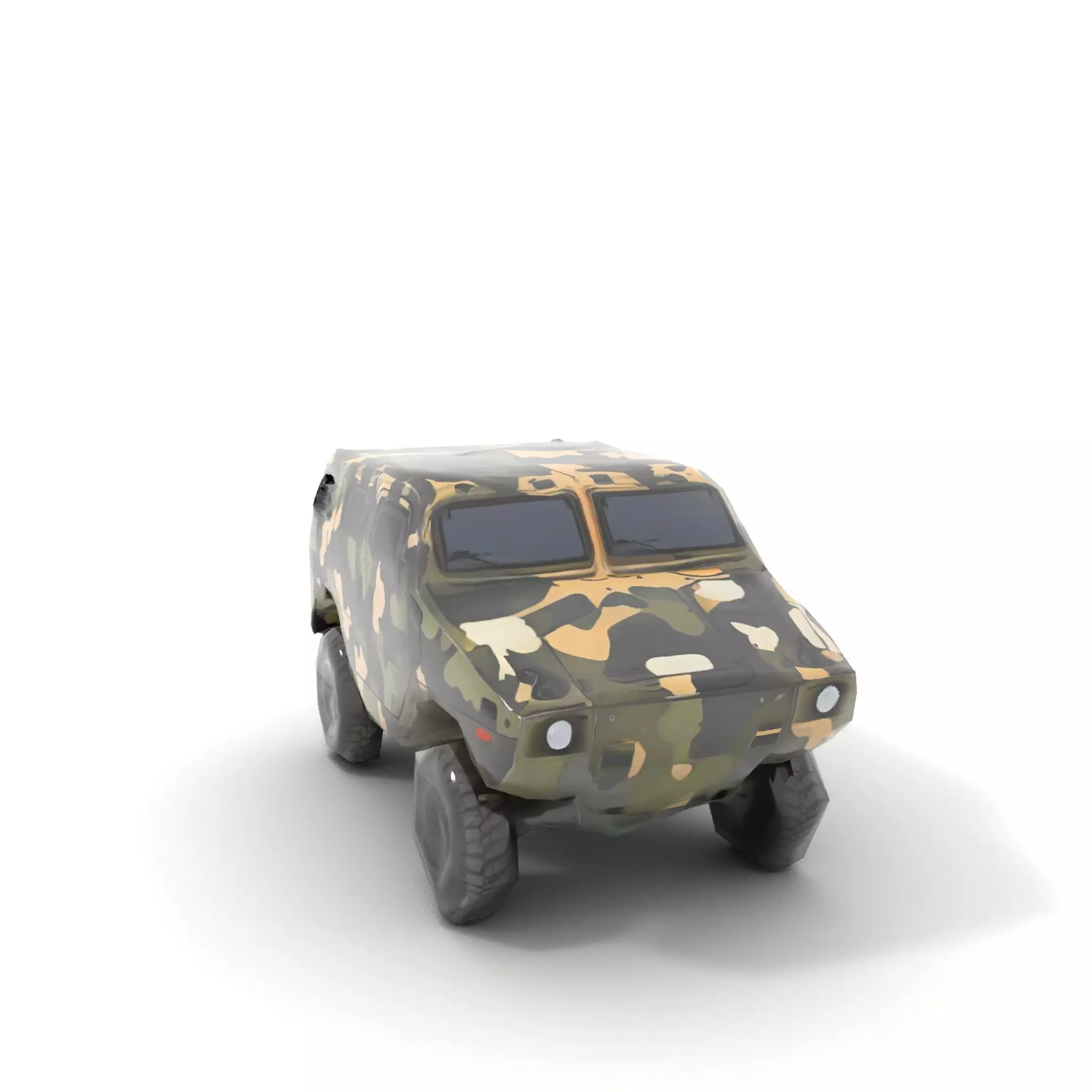 Camouflage Armored Vehicle model pack Low-poly 3D model_8