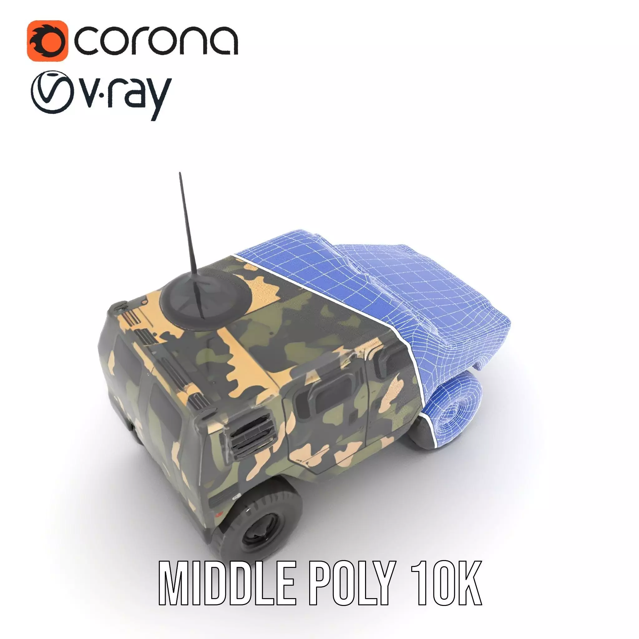 Camouflage Armored Vehicle model pack Low-poly 3D model_17