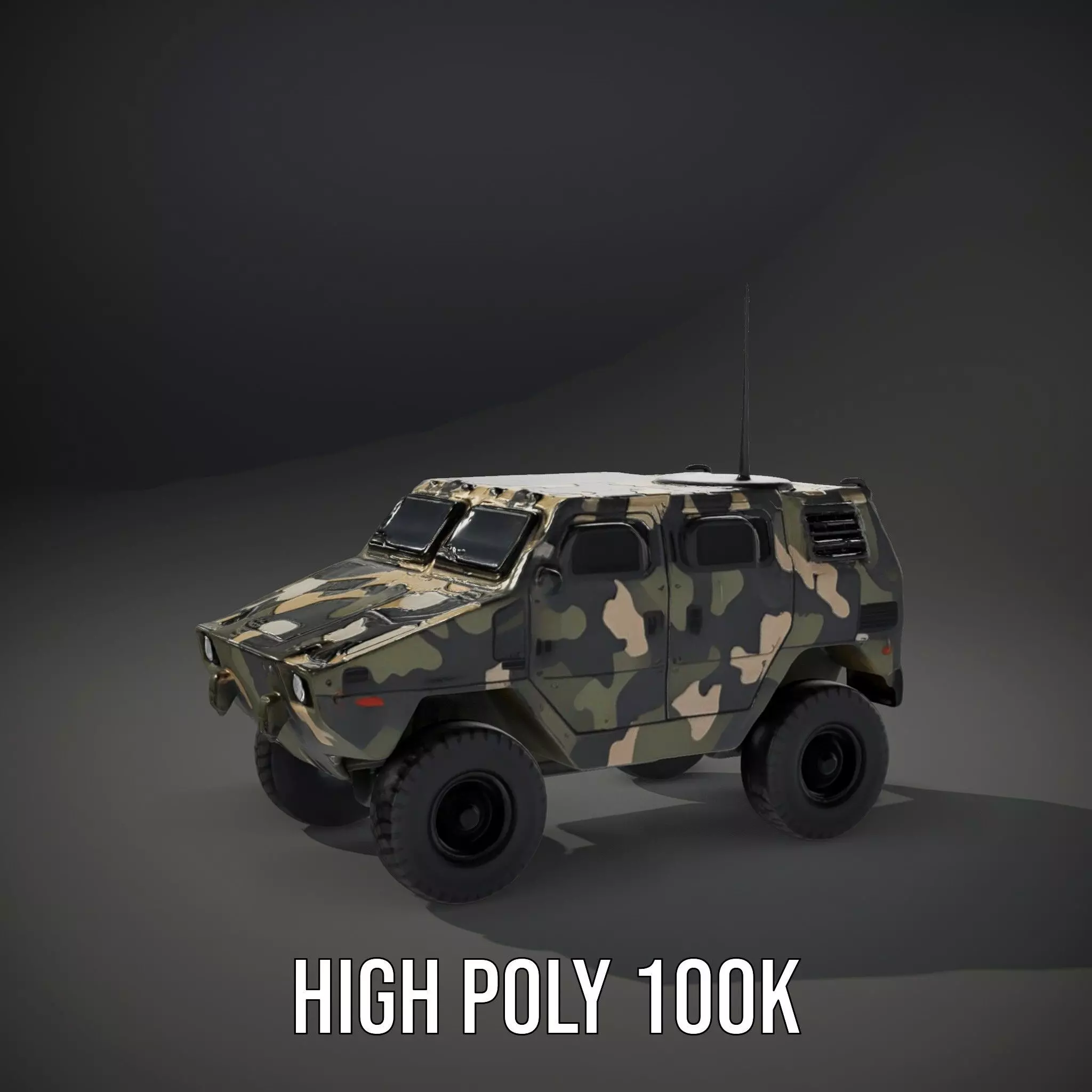 Camouflage Armored Vehicle model pack Low-poly 3D model_11