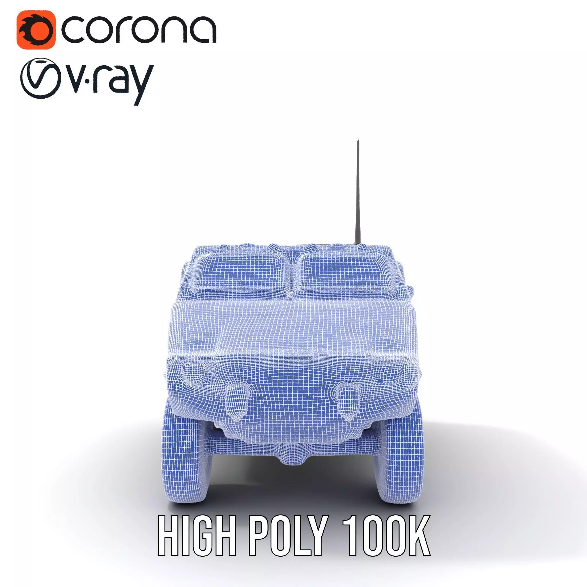 Camouflage Armored Vehicle model pack Low-poly 3D model_35