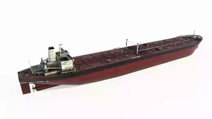 Modern offshore crude oil transport ships 3D model
