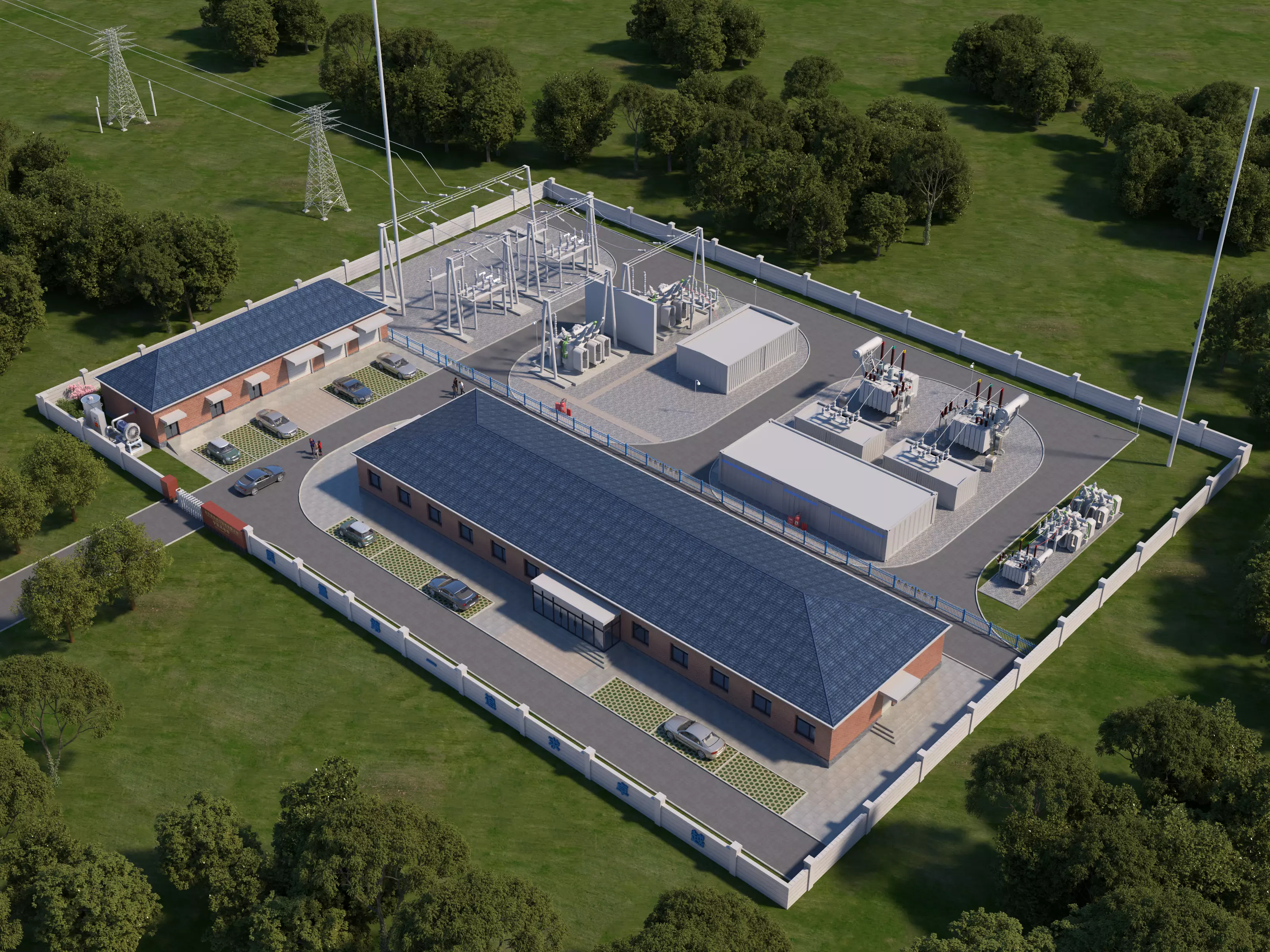 Electrical power substation 06 3D model