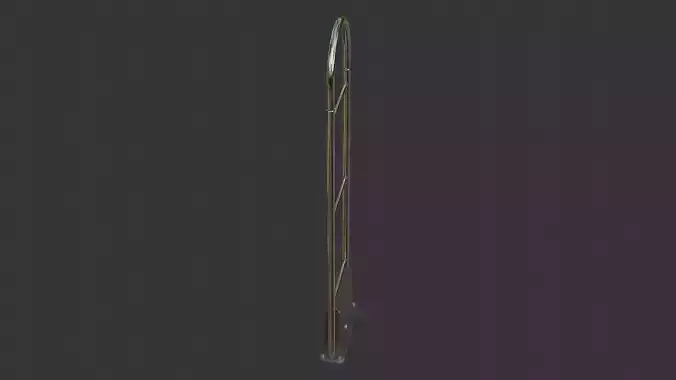 Steel freestanding security gate with sensor mount