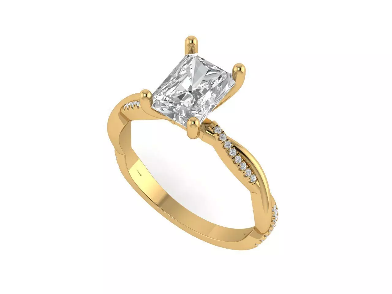 RADIANT ENGAGEMENT RING 3D print model_2